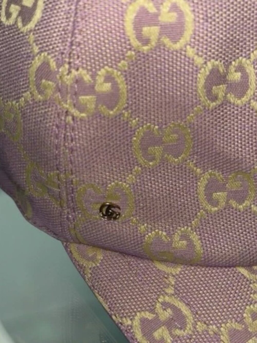 Gucci Pink GG Monogram Canvas Cotton Baseball Cap Hat w/ Dust Bag - Picture 5 of 7